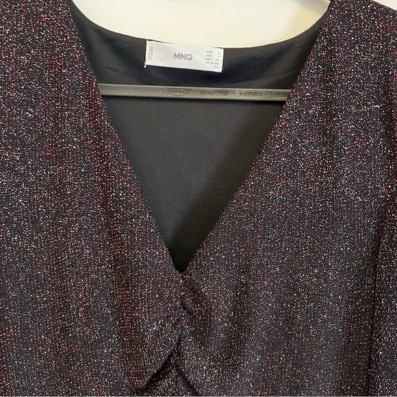 FLASH SALE 24H ✨Beautiful Mango Dress. Long sleeve midi bodycon ruched dress - Picture 2 of 5